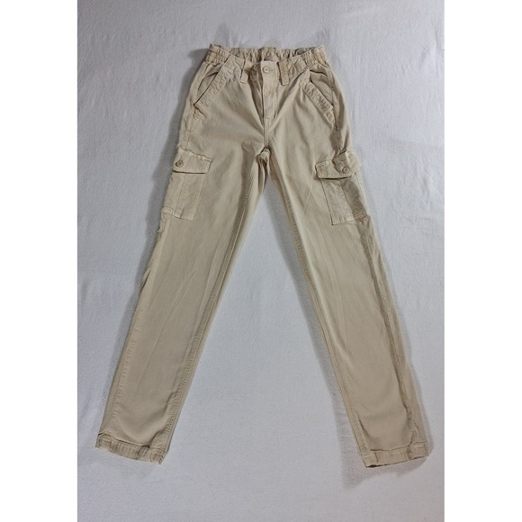 American Eagle Outfitters Pants - American Eagle Outfitters Stretch Cargo Pants Stretch Women Size 00 Khaki Beige